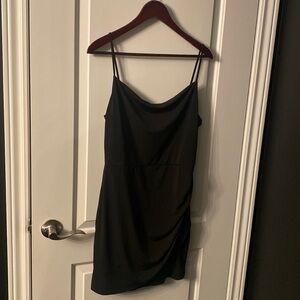 Mango Black Strappy Mini Dress